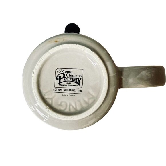 Mount Clemens Pottery Fox Face Mug Beige Ceramic Coffee Cup - Picture 4 of 6